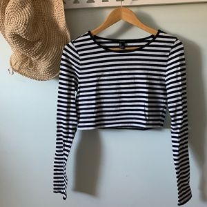 Black & White Striped Long Sleeves